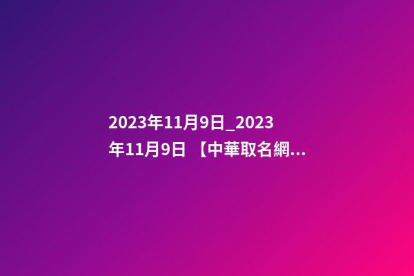 2023年11月9日_2023年11月9日 【中華取名網】與陜西XXX工程有限公司簽約-第1張-公司起名-玄機派